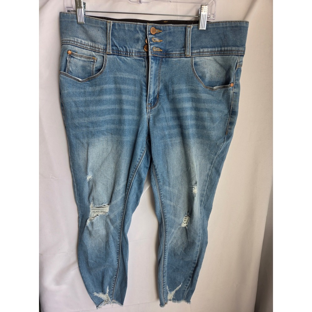 Indigo Poppy Jeans Womens  Blue Light Wash Skinny High Rise Skinny